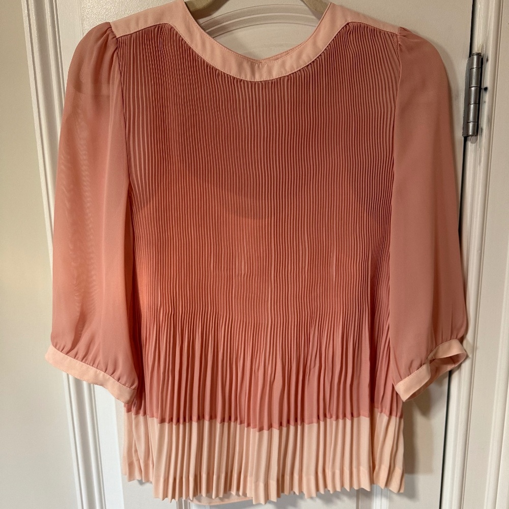 Ted Baker Size 2 Two Toned Pink Blouse
